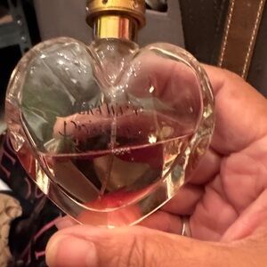 Vera Wang Heart-Shaped Crystal Perfume with Gold Cap